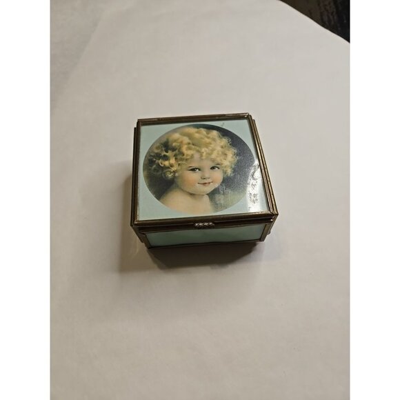 Vintage Bessie Pease Gutmann Brass & Glass Trinket Box‎ With Victorian Design - Picture 2 of 9